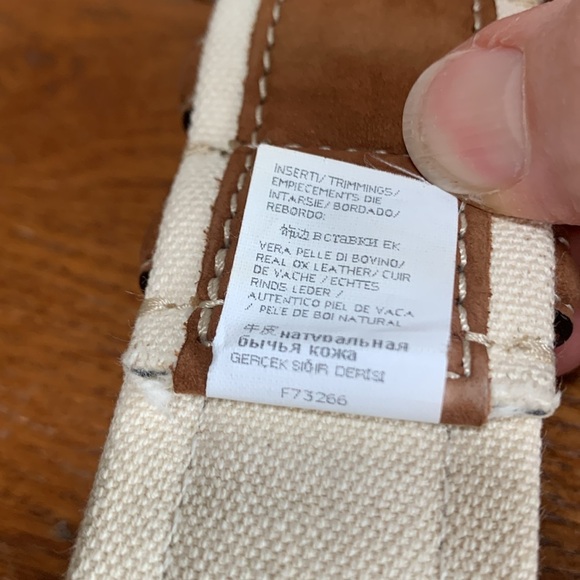 Paul & Shark Ivory Cotton and Brown Leather Belt Men’s Brass Silver Buckle 42 - Picture 6 of 12